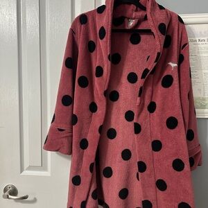 PINK Women's Pink Polka Dot Coat